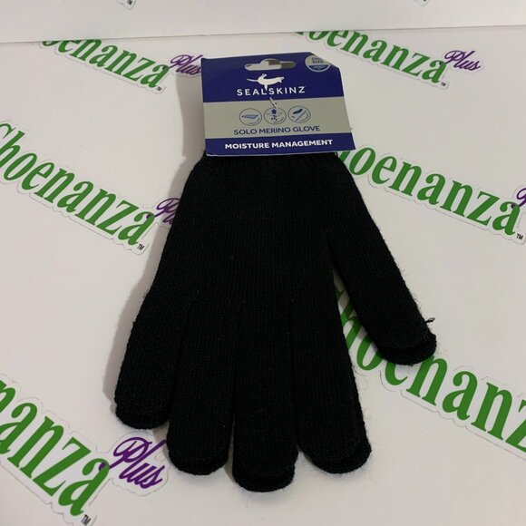 Sealskinz Gloves Solo Merino Wool Single Layer Lightweight Black One Size - Picture 1 of 4